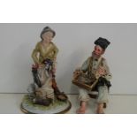 2 Capodimonte style figures