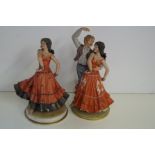 2 Italian Capodimonte style figurines (Dancers) Ta