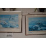 2 First edition prints Hurricane & Lancaster by Ro