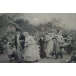 Early framed print 'A village wedding'