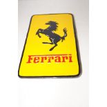Yellow Ferrari wall plaque Height 30 cm