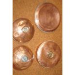 4 Copper bed warmers