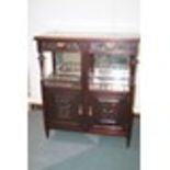 Edwardian buffet, with two drawers to cupboards an