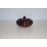 Royal Lancastrian lustre lidded bowl 13cm diameter