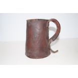 Early leather tankard Height 15 cm