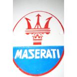 Cast Iron Maserati Sign