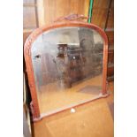 Large beveled over mantle mirror