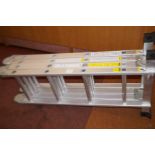 Set of very good quality aluminium folding ladders