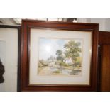 Framed watercolour by John Archbold