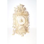 Brass mantle clock with quarts movement Height 41