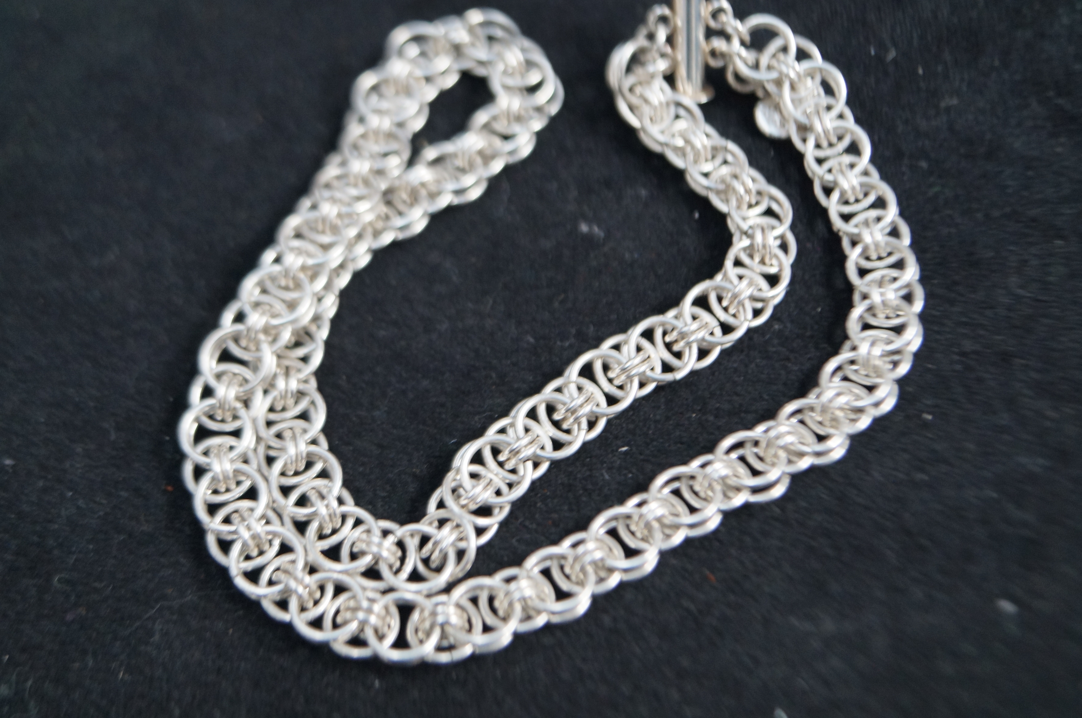 Gents Silver Double Link Neck Chain