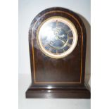 Edwardian oak cased mantel clock