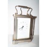 Brass & silver carriage clock Garrad & co London &