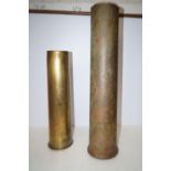 2x World war I shell casings