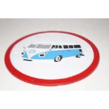 Cast iron VW campervan sign Diameter 25 cm