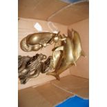 Box of brass ware