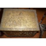 Brass coal box