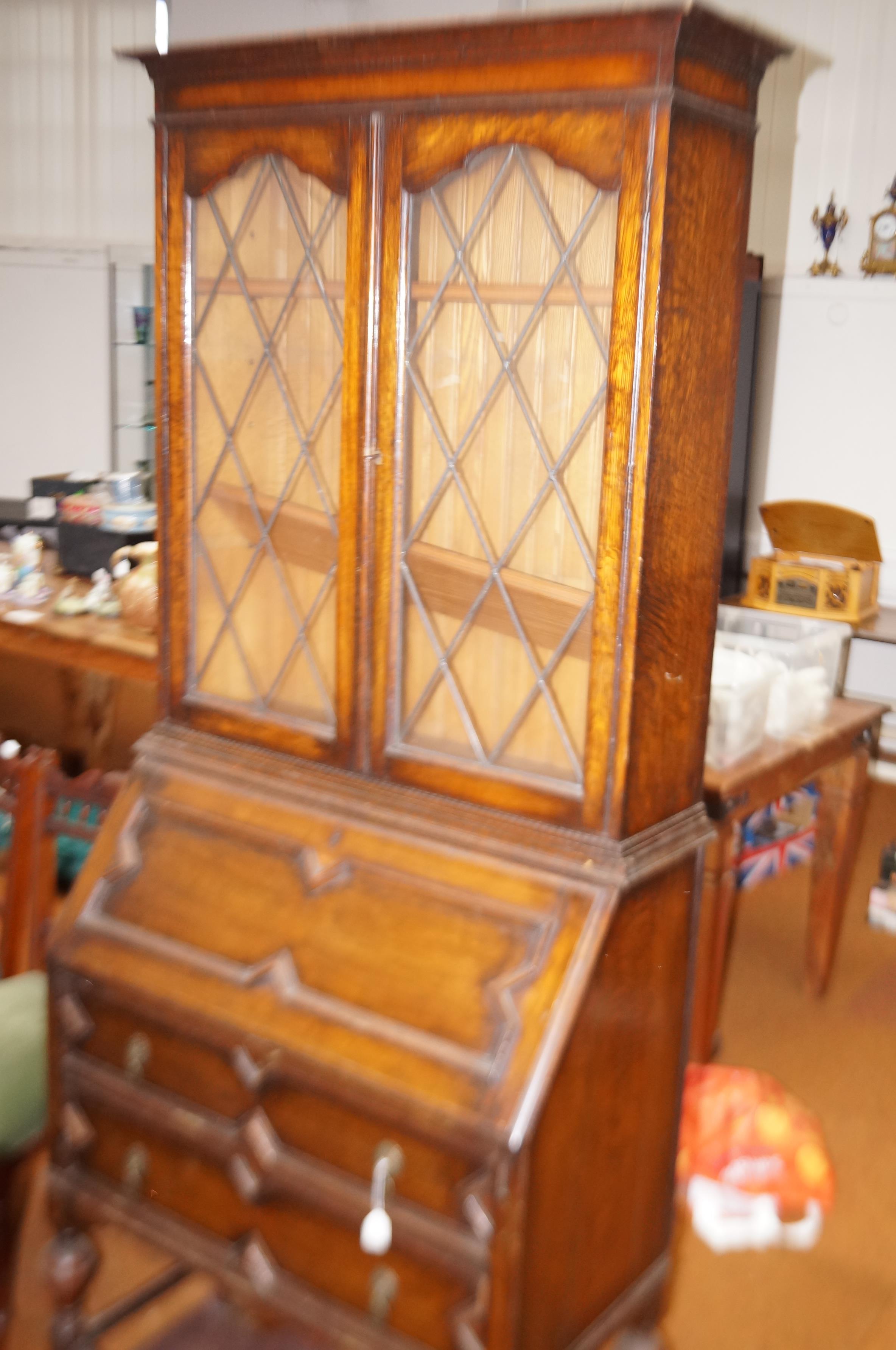 Edwardian bureau bookcase