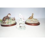 Lladro figure together with 2 border fine arts fig