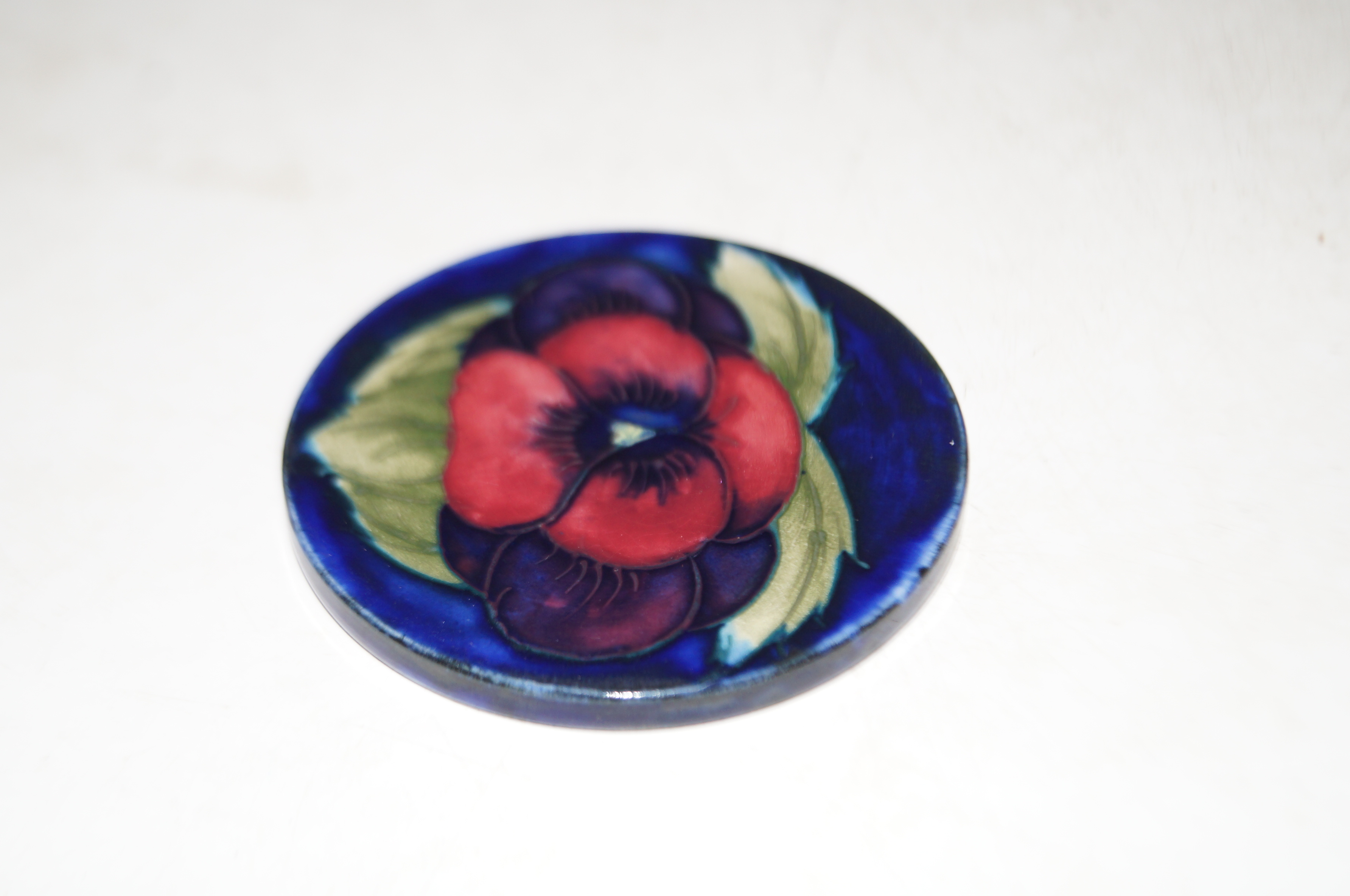 Moorcroft coaster pansy