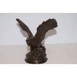 Bronze model of an eagle Height 15 cm