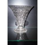 Early cut crystal vase Height 26 cm