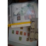 Album of world stamps together with loose stamps