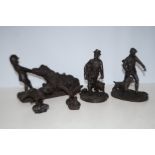 3 Heritage figurines plus 2 others
