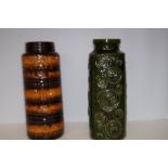 2x Large west German vases Height 42 cm