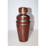 Leather & chrome cocktail shaker