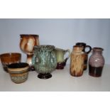 8 Pieces of west German pottery