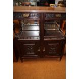 Edwardian mirrored cabinet with apron draws