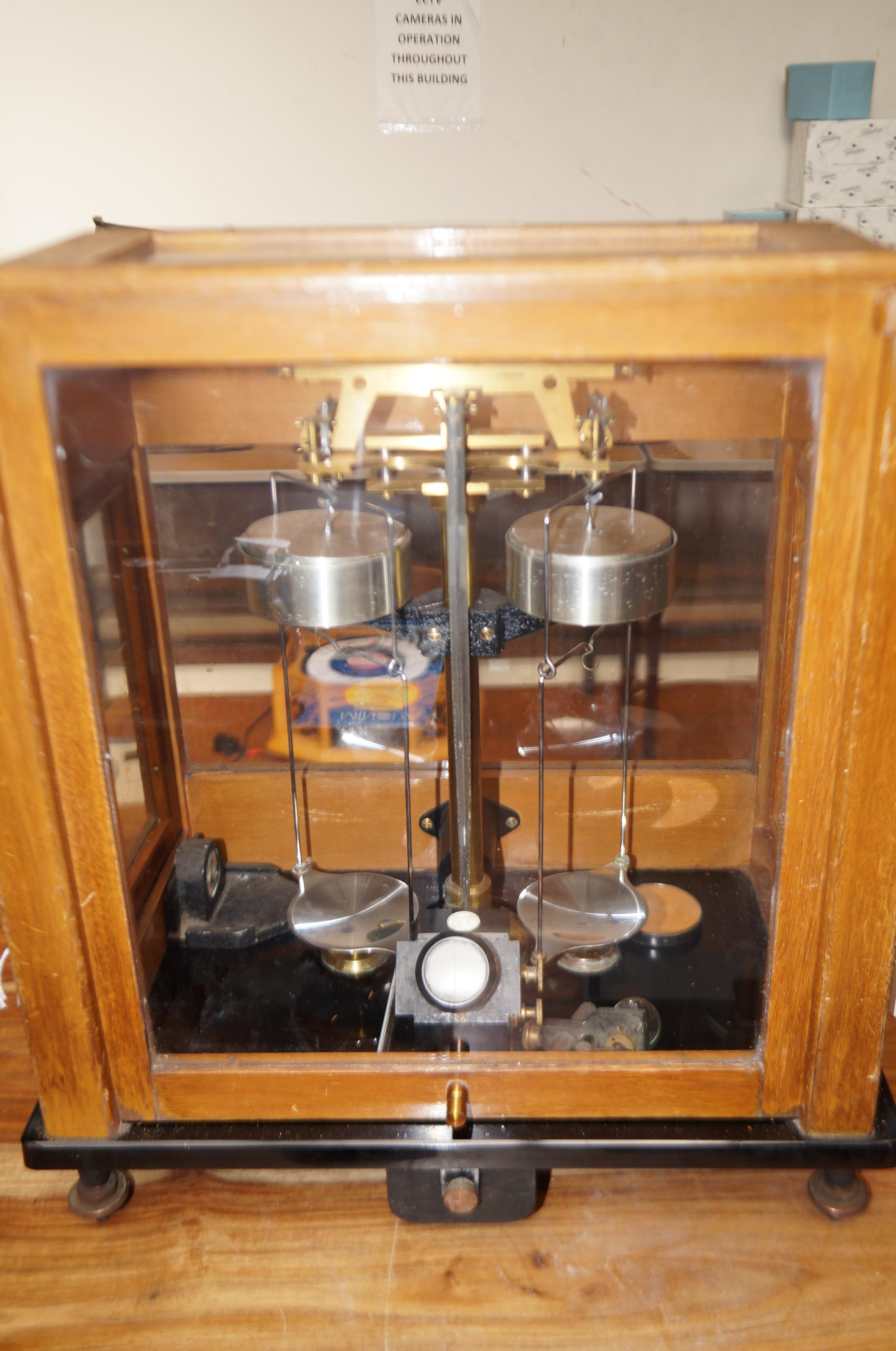 Stanton of London cased set of scientific scales