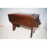 Vintage shoe shine stool with draw