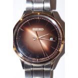 Gents Seiko wristwatch date aperture with original