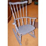 Spindle back rocking chair, possibly priory with g