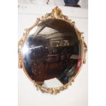 Gilt framed convex wall mirror Ansonia