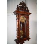 Late 19th century Gustav Becker Vienna wall clock