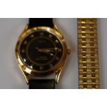 Vintage Oris fancy lug FHF St 96 gold plated with