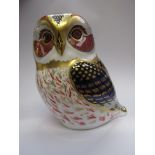 Royal Crown Derby Tawny Owl with Gold Stopper
