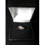 18ct Gold Art Deco Diamond Ring set with 3 stones