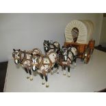 4 Beswick Appaloosa Ponies with Covered light up W