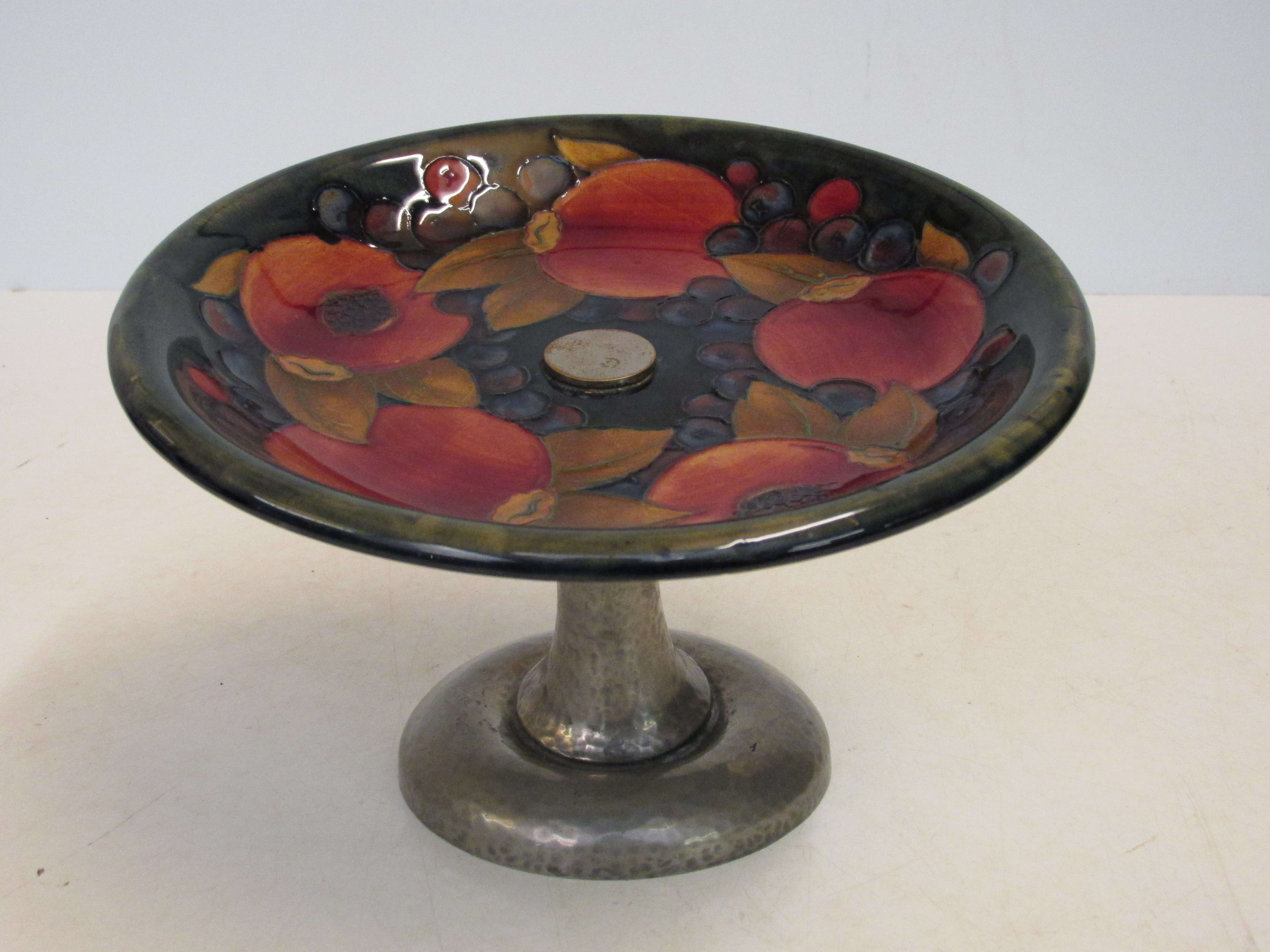 Early Moorcroft Tazza on a Tudoric Pewter Stand 01