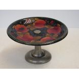 Early Moorcroft Tazza on a Tudoric Pewter Stand 01