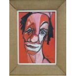 José Christopherson acrylic on canvas clown (34 x