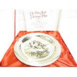 The Peter Scott Christmas plate, silver hallmarked