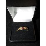 Early 20th century yellow metal ring set with diam