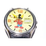 Seiko automatic mickey mouse wristwatch with day/d