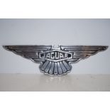 Chrome effect jaguar wall plaque 15 cm x 50 cm