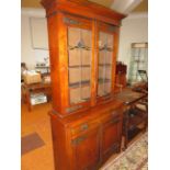 Edwardian stained glass bookcase